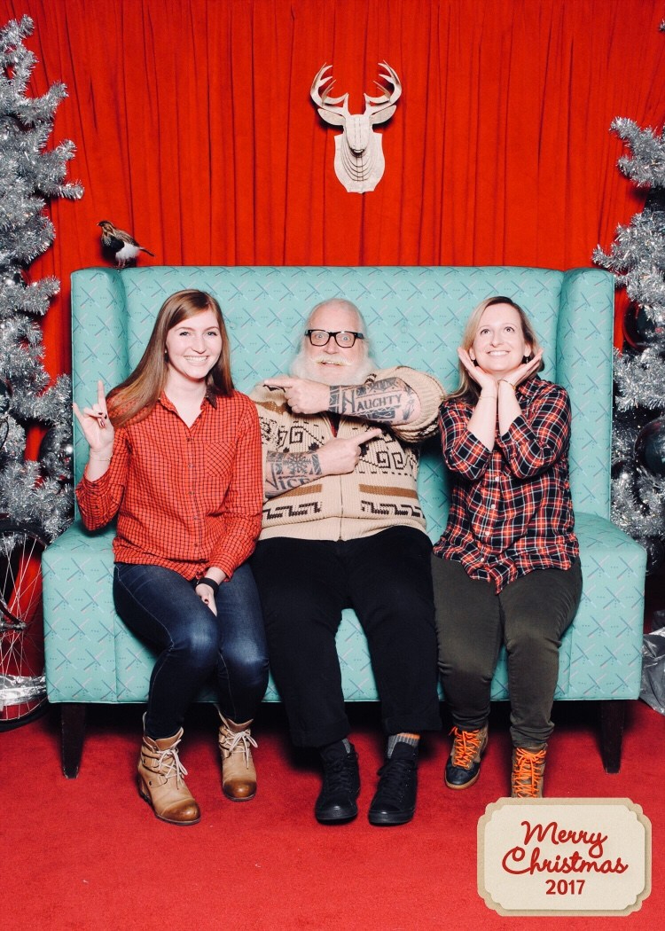 Hipster Santa with Hannah